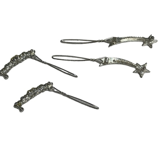 Sparkly 90s hair clips vintage 2 sets - Picture 2 of 5